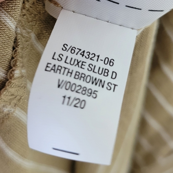 Old Navy Luxe Oversized Slub-Knit Tee Earth Brown Stripe XXL - Picture 7 of 9